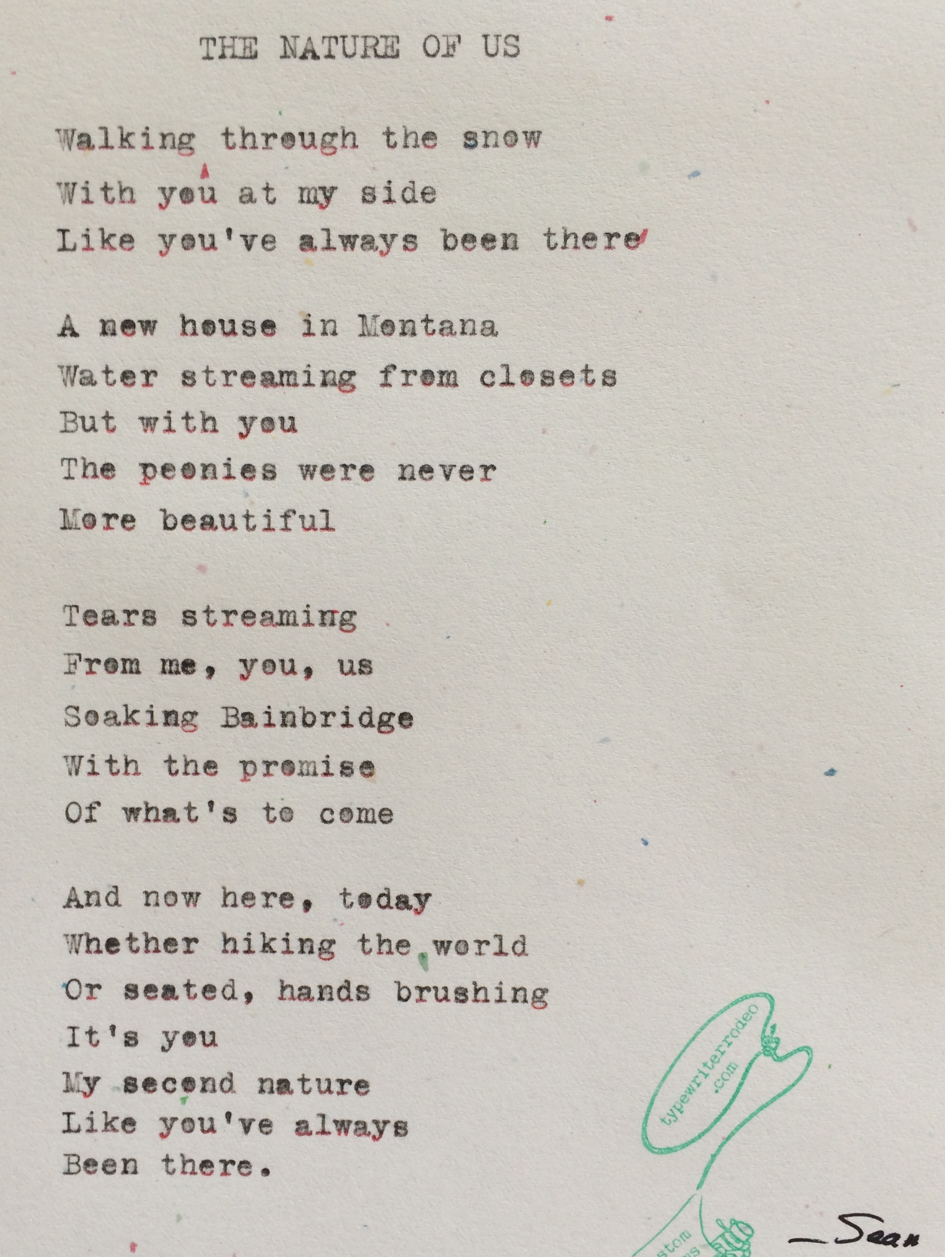 Gift 📬 Poems | typewriter rodeo